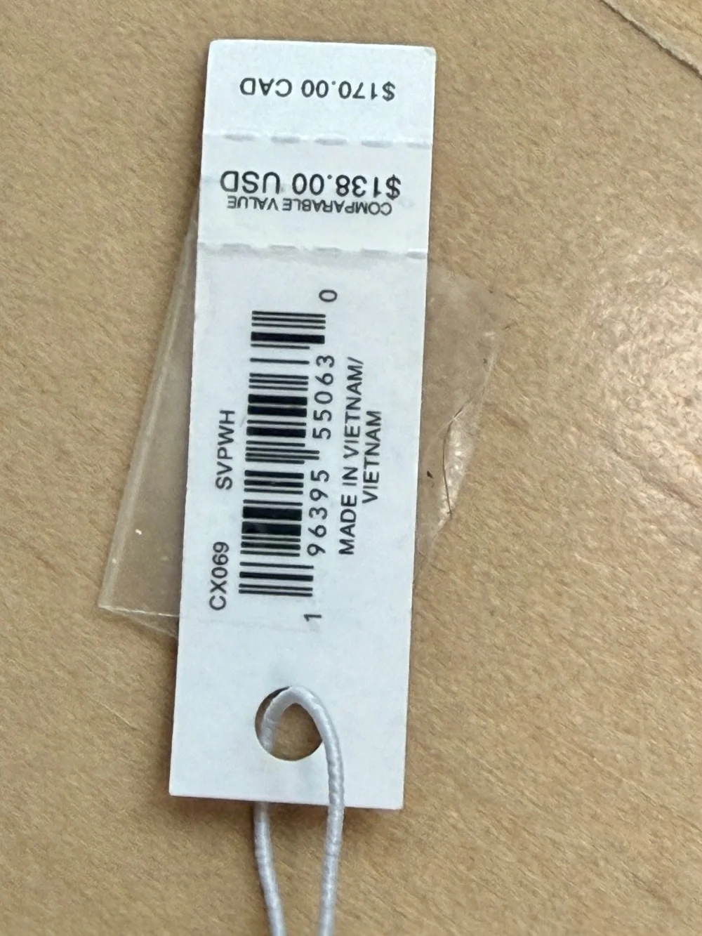 NWT Coach North/South Mini Tote Bag Charm Keychain in Signature Canvas - CX069
